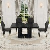 Elegant Modern Dining Set with Upholstered Chairs and Curved Backrests, Contemporary Table & Chair Set for Kitchen,Dining Room-Maison Boucle - 3 of 4