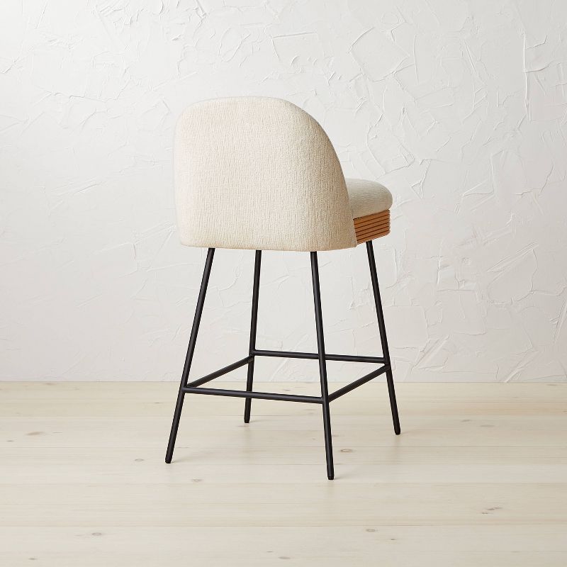 Sepulveda Mixed Material Counter Height Barstool Ivory/Natural - Opalhouse&#8482; designed with Jungalow&#8482;, 5 of 15