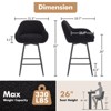 3 Soft Pack BY-Iron Frame Double Layer Soft Pack with Armrest Swivel Bar Stool - Modern Kitchen Counter Stool, Comfortable, Durable, Stylish - 2 of 4