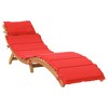 vidaXL Sun Lounger with Cushion Red Solid Wood Acacia - 2 of 4