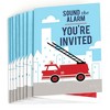Big Dot of Happiness Fired Up Fire Truck - Fill In Firefighter Firetruck Baby Shower or Birthday Party Invitations (8 count) - 2 of 4