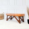 TiramisuBest Gold Bedroom Bench - Champagne Solid Wood & MDF Entryway, 54x18x19 Inches - 4 of 4
