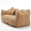 Cesicia 73.2 in-W x 38.6 in-D x 30.7 in-H Beige Chenille Bean Bag Sofa Chair for 2 People - 4 of 4