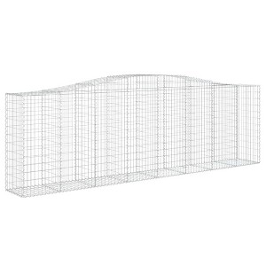 vidaXL Arched Gabion Basket 157.5"x19.7"x47.2"/55.1" - Corrosion-Resistant Galvanized Iron Decorative Garden Barrier - Stable & Easy Assembly - 1 of 4