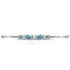 18k White Gold Plated Bracelet with Blue Beads and Swarovski Crystals for Women - 3 of 4