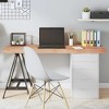 vidaXL Table Top, Light Brown 55.1"x19.7"x(0.8"-2.4") Treated Solid Wood Oak - 2 of 4