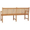 vidaXL Garden Bench Warm Brown Solid Teak Wood 71 in long bench Durable - 3 of 4