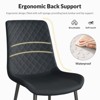NicBex Set of 2/4 Modern PU Leather Upholstered Dining Chairs with Black Metal Legs,Armless Accent Chairs for Dining Room,Kitchen,Restaurant - 3 of 4