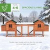 ORRD Portable Chicken Coop with Wheels & Nesting Box, Mobile Wooden Hen House with Outdoor Run for Backyard Poultry, Natural - 4 of 4