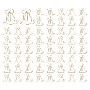 Unique Bargains Metal Cute Decorative Dog Shape Paper Clip Clamp for Home Office Supplies 60 Pcs - 1 of 4