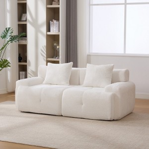 KWPZQEB 73" Loveseat Sofa, Comfy Cloud Tufted Sofa with 2 Pillows & Deep Seat, Modern Sofa Couch for Bedroom Living Room - 1 of 4