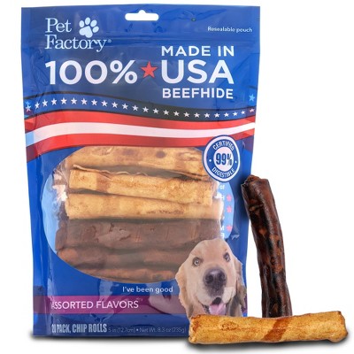 Pet Factory Made in USA Beefhide Chip Rolls - 5"