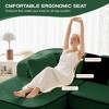 Aukfa 106" Fluffy Teddy Fabric Oversized Modular Sectional 3-Seats Sofa with L-Shaped Chaise for Living Room,Camel - 3 of 4