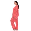 Plus Size Long Sleeve Heart Print Pajama Set - White Mark - 3 of 4