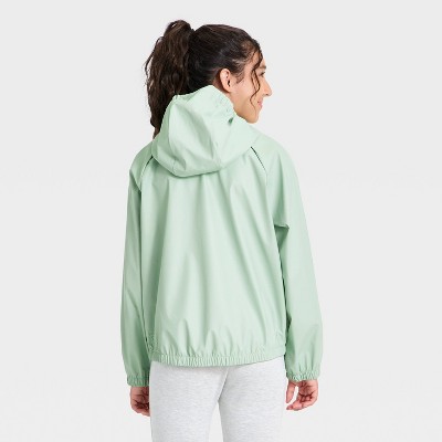 All In Motion Girls' Hooded Raincoat - All in Motion™ Sage Green L — фото 2