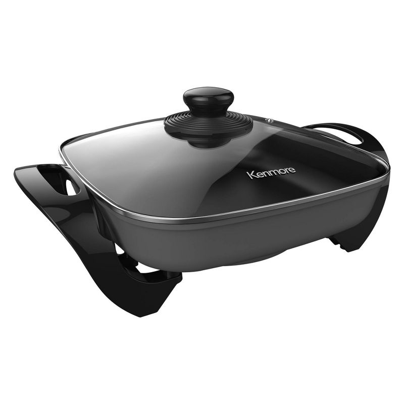 Kenmore 12x12&#34; Non-Stick Electric Skillet with Glass Lid - Black/Gray, 3 of 6