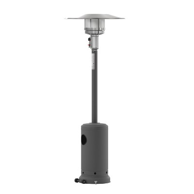 High Efficiency 60,000 Btus Gas Patio Heater With Wheels Commercial And  Residential Outdoor Heat - Stainless Steel