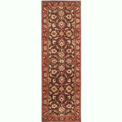 Mark & Day Irricana 3'x12' Runner Tufted Indoor Area Rugs Dark Brown: Stain-Resistant Wool, Handmade, Traditional Style