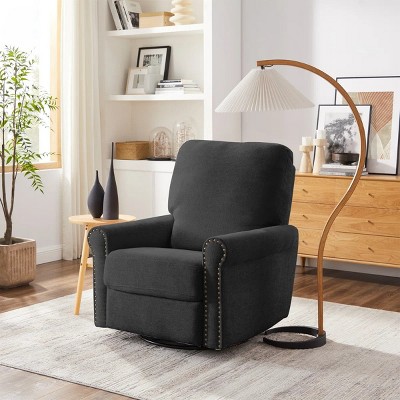 Nebula Vortex Upholstered Modern & Comfortable 360 Degree Swivel Rocker Manual Recliner Chair