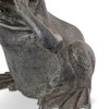 SPI Home Frog Spectator with Bird Sculpture – 13.5" Bronze Whimsical Garden Decor for Outdoor Patio or Indoor Display - 3 of 3