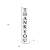 HomeRoots 72" Black And White Solid Wood Thank You Porch Sign - 3 of 3