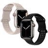 HTUTWOO Apple Watch Band, Breathable Silicone Sport Wristband Strap 38/40/41/42/44/45/46/49mm for iWatch Series 10 9 8 7 6 5 4 3 2 1 Ultra SE - 3 of 4