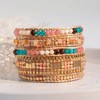 Stone Wrap Bracelet for Women, Boho Crystal Beaded Adjustable 3/5 Wraps Handmade Birthday Gift - 2 of 4