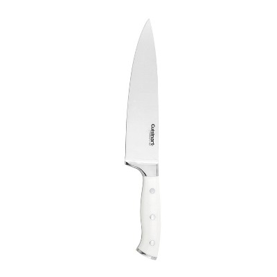 Cuisinart Classic 15pc White Triple Rivet Knife Block Set - High Carbon Stainless Steel, Ergonomic Handle