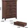 TackView 5 Dresser for Bedroom, 41.3" Tall Vertical Drawer Dresser with Large Storage, Freestanding Wooden Closet Chest - 2 of 4