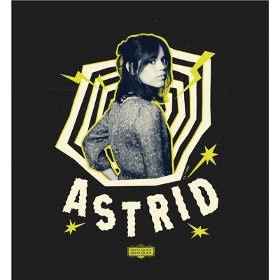 Astrid Black Long Sleeve Tee with Yellow Spiral Design
