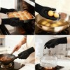 REGALWOVEN Silicone Polycotton Inner Heat Resistant Oven Mitts 2 Pcs 12.6x5inch - 2 of 4