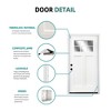 New Design Fiberglass Composite Door Right Hand Inswing Entrance Door White Exterior Front Entry Doors With 4-9/16 Frame - 4 of 4