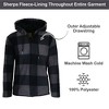 Galaxy J. Come Men's Modern Fit  Heavyweight Polar Fleece Plaid Hoodie With Faux Shearling Lining-2 Pack - 2 of 2
