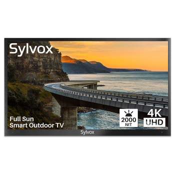 SYLVOX Outdoor TV, 65" Full Sun Outdoor Smart TV, 2000nits 4K UHD HDR, IP55 Waterproof Outside TV Built-in APP, Support WiFi Bluetooth(Pool Series)