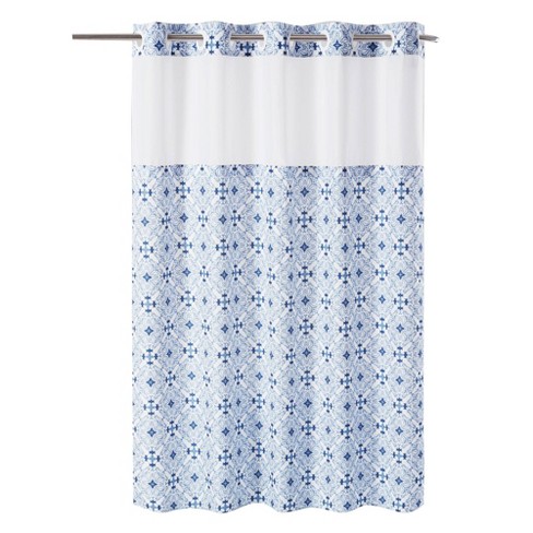 Vervain Medallion Shower Curtain With Liner Blue Hookless Target