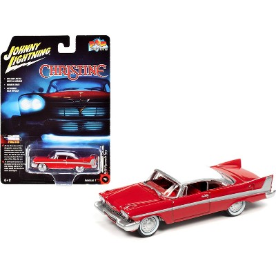 1958 Plymouth Fury Red (Daytime Version) "Christine" (1983) Movie "Pop Culture" 1/64 Diecast Model Car by Johnny Lightning