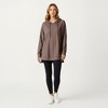 Anna-Kaci Women’s Long Sleeve Waffle Knit Hoodie Top with Kangaroo Pocket Soft Relaxed Fit Drop Shoulder Design - 3 of 4