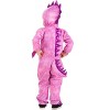 HalloweenCostumes.com 18 Months/2T   Toddler Terrific T-Rex Dinosaur Costume, Pink/Pink/Purple - 4 of 4