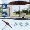 9' Outdoor Patio Umbrella, Outdoor Table Umbrella, Yard Umbrella, Market Umbrella with 8 Sturdy Ribs, Push Button Tilt and Crank - 2 of 4