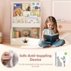 SEVOBAL Decorative Bookshelf Kids 3-Tier Bookshelf Toy Storage Kids Bookshelf, Toddler Book Display Shelves, White, 24.5"*14"*31.5" - 4 of 4
