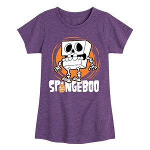 Girls' - SpongeBob SquarePants - Spongeboo Fitted Short Sleeve Graphic T-Shirt - 1 of 4