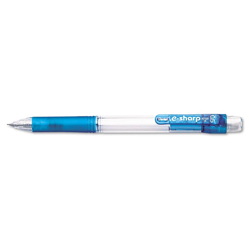 Pentel .e-Sharp Mechanical Pencil .5 mm Sky Blue Barrel AZ125S, 1 of 4