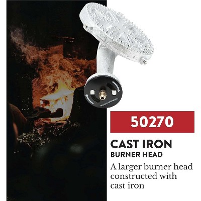 GasOne Banjo High Pressure 10 in Heavy Duty Burner Head with Brass Fitting Orifice up to 200,000 BTU, 50270