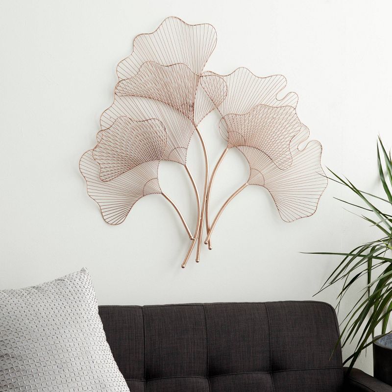 Glam Metal Floral Wall Decor Copper - Olivia &#38; May, 3 of 18