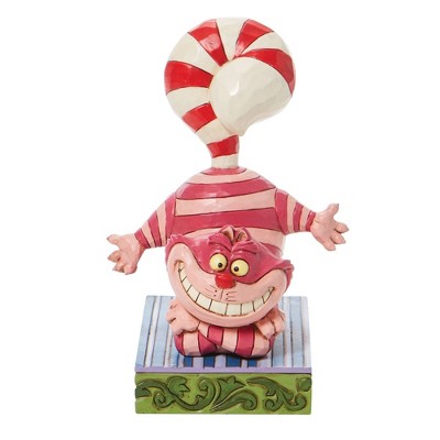 Jim Shore 4.5" Cheshire Candy Cane Tail Alice And Wonderland Cat  -  Decorative Figurines