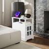 Okak Modern Side Table with Charging Station, Couch Table with USB Ports and Outlets, End Table with Cabinet for Living Room, Bedroom - 2 of 4