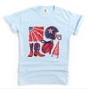 Football Flag Red and Blue - Womens Garment Dyed Tee - 2 of 3