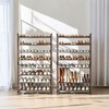 Shoe Rack, 8-Tier Shoe Organizer, Metal Shoe Storage, Entryway, Set of 2, 4-Tier Stackable Shoe Shelf, with Adjustable Flat or Angled Shelves - 4 of 4