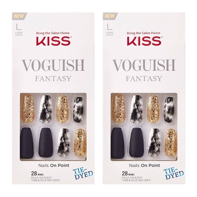 Kiss Voguish Fantasy Fake Nails - Tie-Dyed - 2pk - 56ct