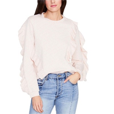 Rachel Roy Womens Ruffled Sweatshirt